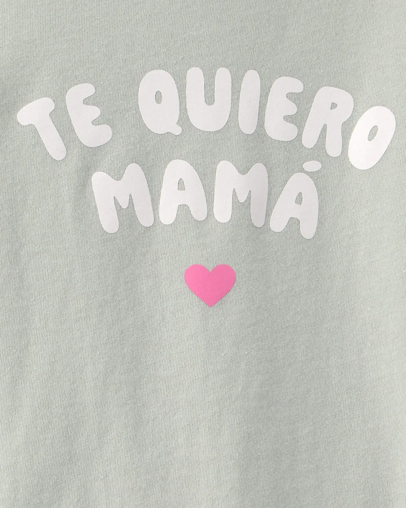 Toddler Girl 'Te Quiero Mamá' Graphic Tee - Green