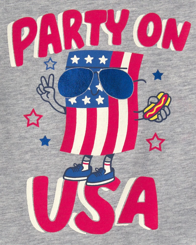 Toddler Boy USA Graphic Tank - Grey