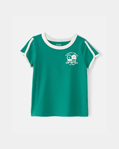 Toddler Girl 'Laughter & Smiles' Top - Green
