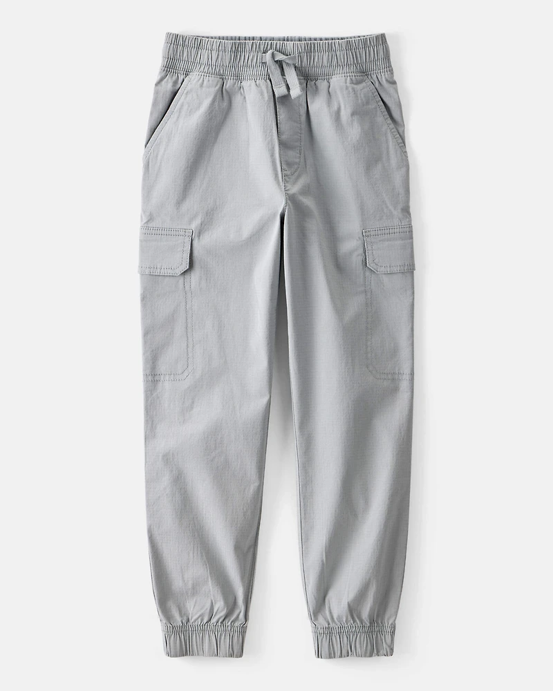 Boys Cotton Fashion Cargo Pants - Grey
