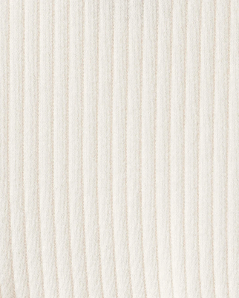 Baby Girl Long-Sleeve Peplum Top - White