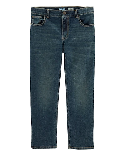 Kid Husky Fit Straight Jeans in Dark Rinse