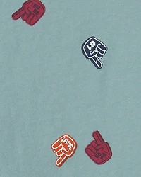 Toddler Boy Foam Finger Tee - Blue