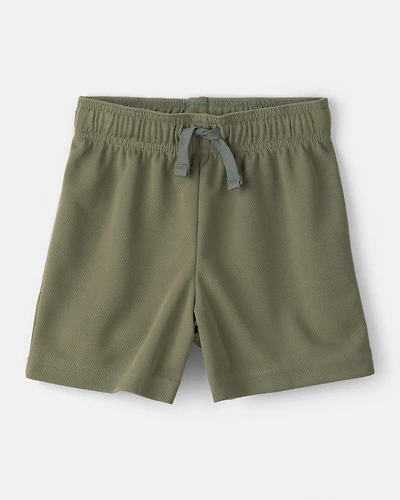 Toddler Boy Active Mesh Shorts - Green