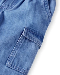 Toddler Organic Cotton Denim Cargo Pants