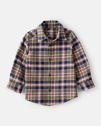 Baby Boy Plaid Cotton Long-Sleeve Button-Down Shirt