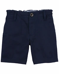 Baby Boy Stretch Chino Shorts - Navy