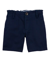Baby Boy Stretch Chino Shorts - Navy