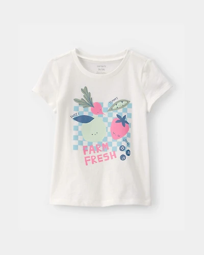 Toddler Girl 'Farm Fresh' Fruit Graphic Tee - Ivory