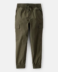 Boys Cotton Fashion Cargo Pants - Green