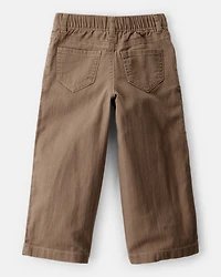 Toddler Girl Drawstring Wide-Leg Pants - Brown