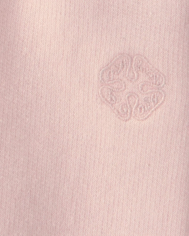Baby Girl French Terry Drawstring Pants - Pink