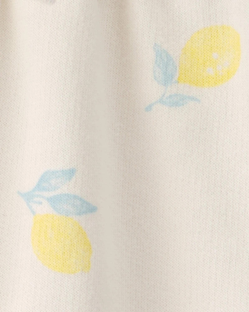 Baby Girl French Terry Shorts - Ivory