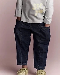 Toddler Pocket Pant in Denim - Blue