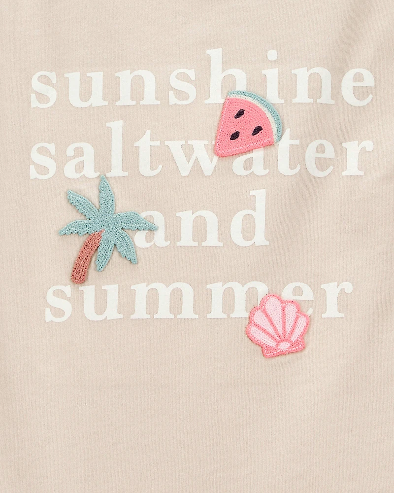 Toddler Sunshine, Saltwater and Summer Graphic Tee