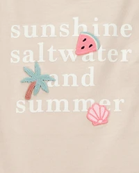 Toddler Sunshine, Saltwater and Summer Graphic Tee