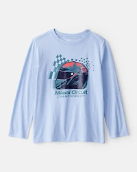 Boys Miami Circuit Long-Sleeve Graphic Tee - Blue