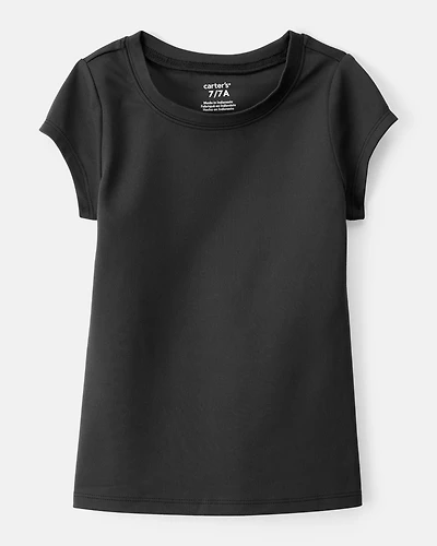 Girls Short-Sleeve Fashion Top - Black