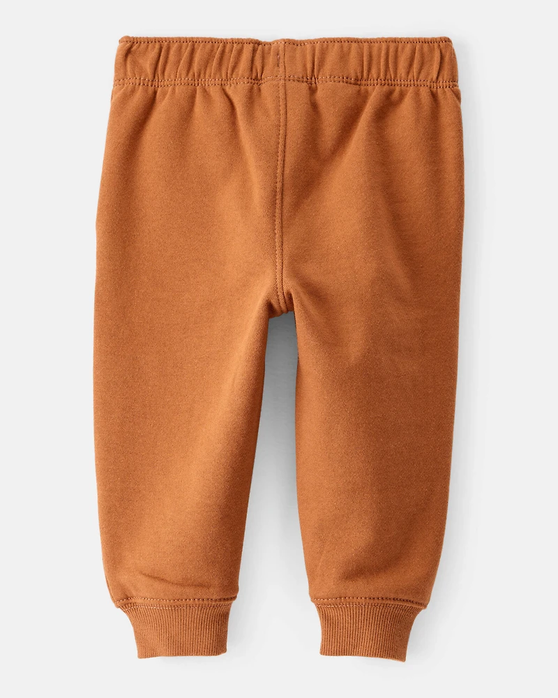Baby Boy DayDream Fleece Cotton Jogger - Brown
