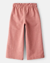 Toddler Girl 100% Cotton Wide-Leg Pants - Pink