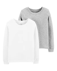 Boys 2-Pack Long-Sleeve Undershirts