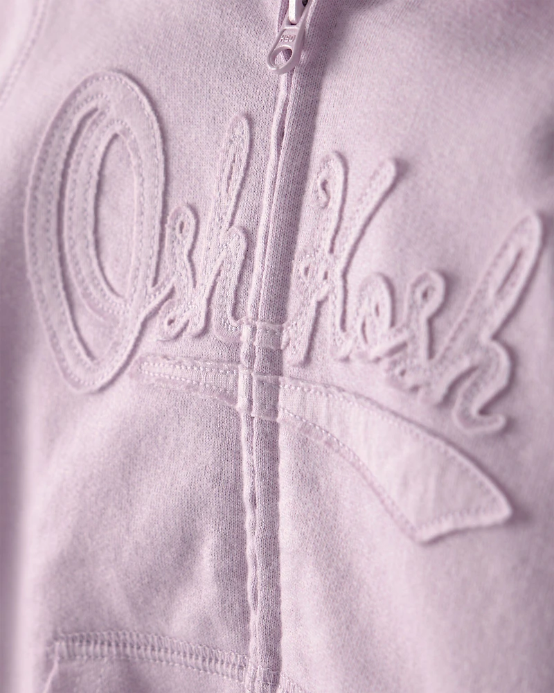 Toddler Girl OshKosh Logo Zip-Up Hoodie - Purple