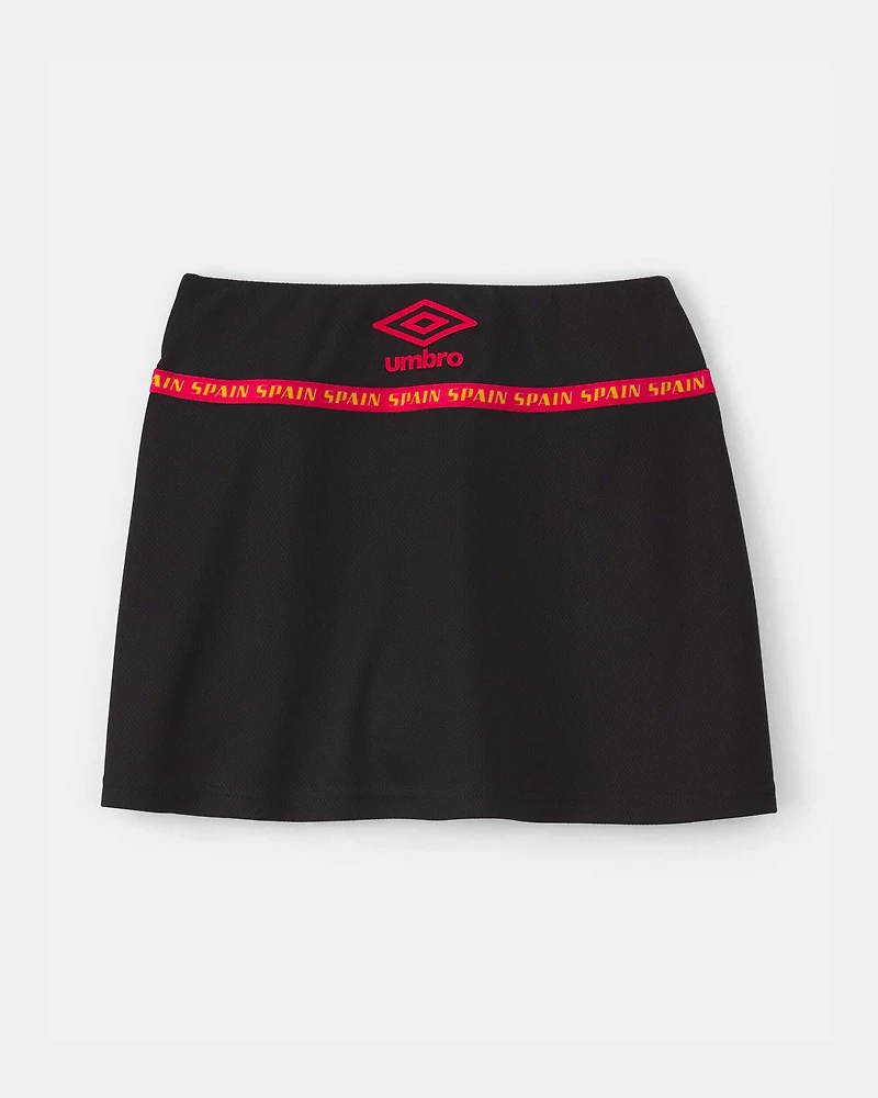 Girls Umbro Spain Active Skort - Black