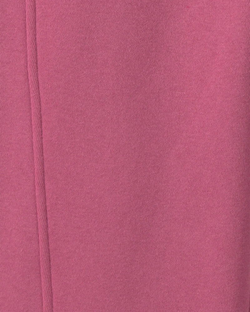 Girls Fleece Wide-Leg Active Pants - Pink
