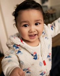 Baby Boy 3-Piece DayDream Fleece Aztec Sherpa Outfit Set - Cream