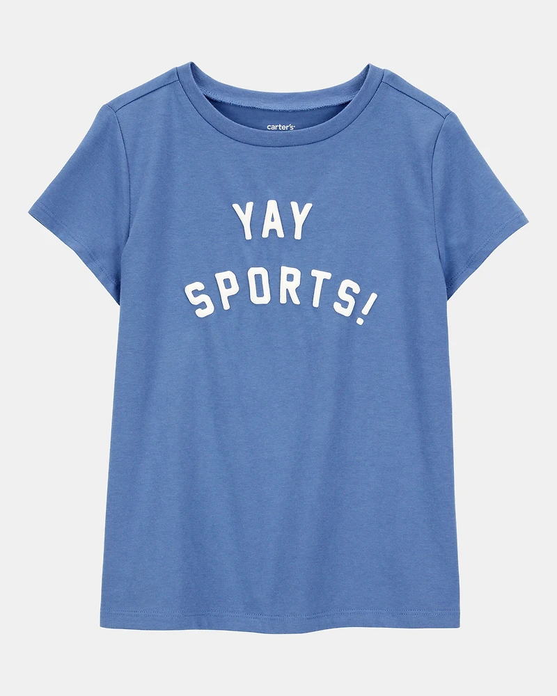 Girls Yay Sports Short-Sleeve Graphic Tee - Blue