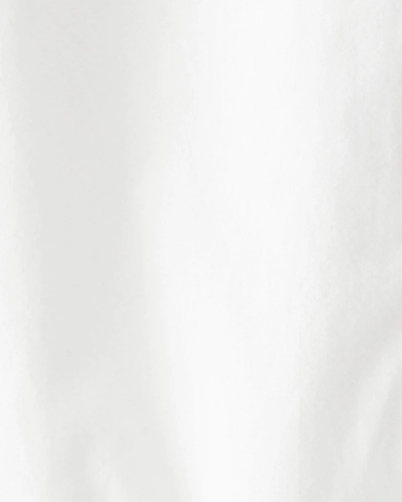 Baby Boy Long-Sleeve Button-Down Bodysuit - White