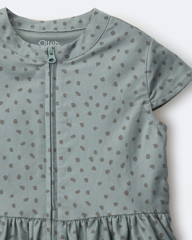 Toddler Girl Laura Dress with Pockets - Pale Blue