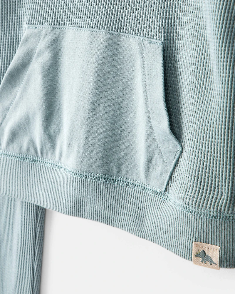 Baby Boy Waffle Knit Long-Sleeve Tee & Pant Set - Green