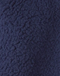Baby Boy 3-Piece Bear Teddy Fleece Layering Set - Navy Blue/Cream