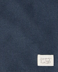 Baby 2-Pack Waffle Knit Blankets - Grey/Navy