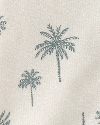 Baby Boy 3-Piece Palm Tree Outfit Set - White/Green