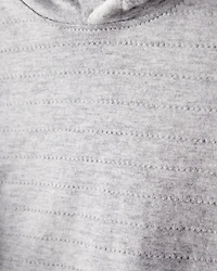 Baby Boy Cotton Long-Sleeve Hooded Top - Grey