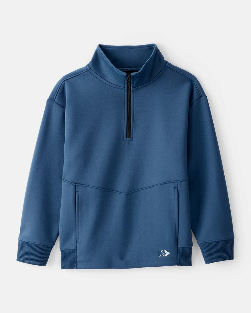Boys 2-Piece Quarterzip Pullover & Joggers Set - Blue