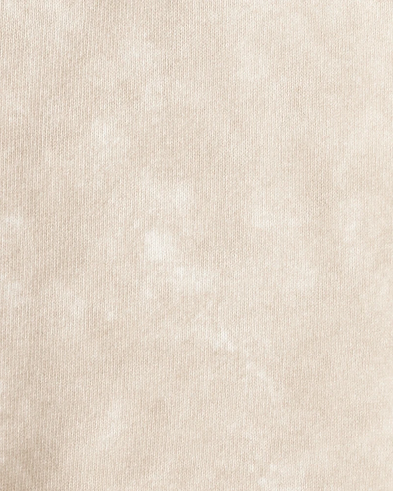 Boys Acid Wash Print French Terry Jogger - Cream