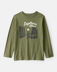 Boys Explore Long-Sleeve Graphic Tee - Green