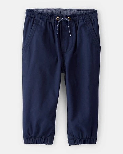 Baby Boy Lined Joggers - Navy