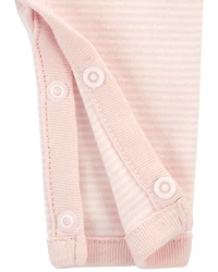 Baby Girl Preemie Striped Cotton Sleep & Play Pajamas