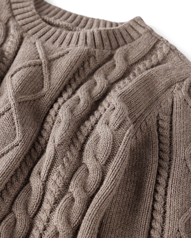 Toddler Organic Cotton Cable Knit Sweater