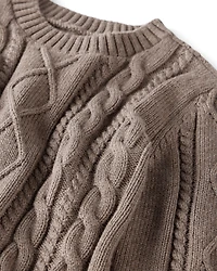 Toddler Organic Cotton Cable Knit Sweater