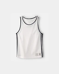 Boys Active Mesh Tank - White