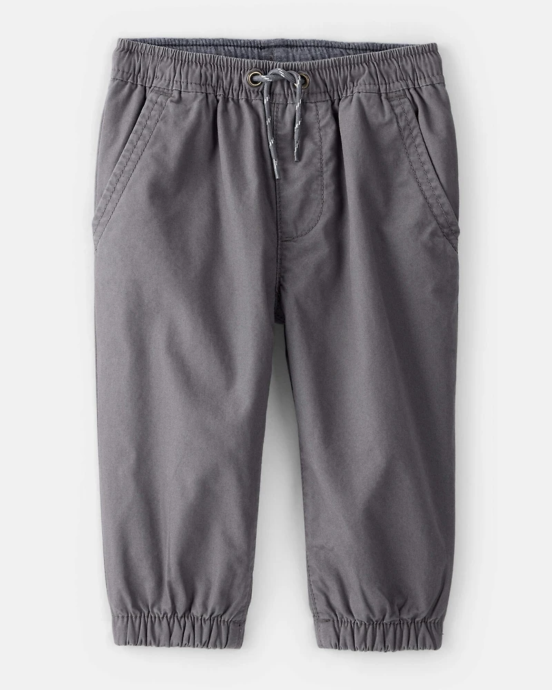 Baby Boy Lined Joggers - Grey