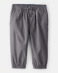Baby Boy Lined Joggers - Grey