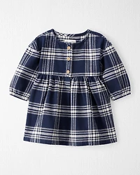 Baby Girl Organic Cotton Flannel Dress