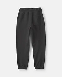 Boys Spider Web Halloween French Terry Joggers - Black