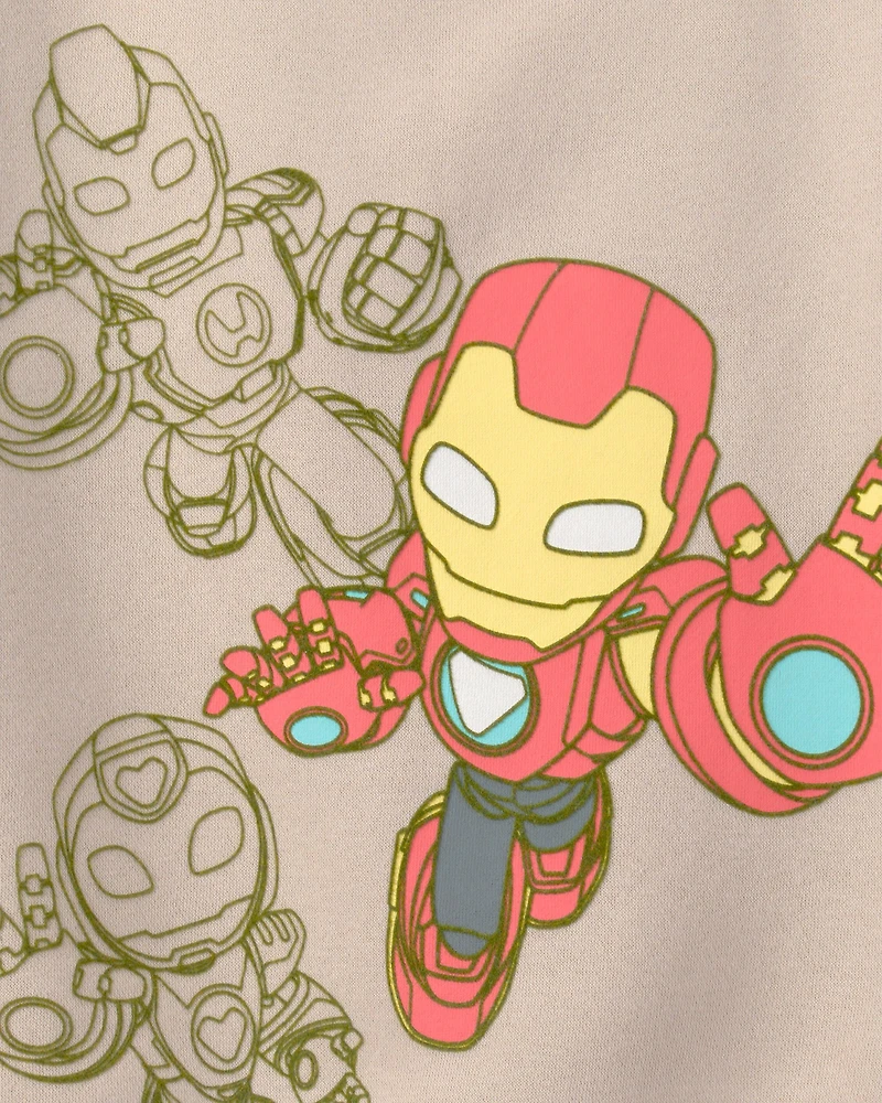 Toddler Boy ©Marvel Iron Man Fleece Pullover Sweatshirt - Brown